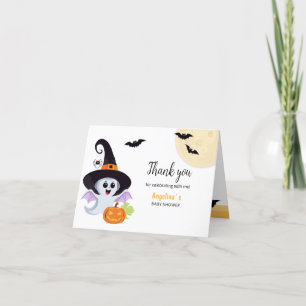 Cartões de agradecimentos dobrado para Chá de fral