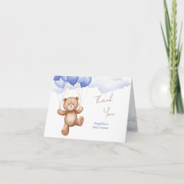 Cartões de agradecimentos dobrado para um Chá de f