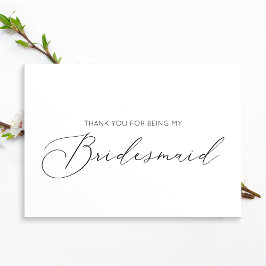 Cartões de agradecimentos dobrado pela Bridesmaid 