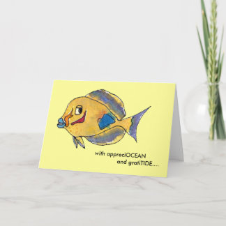 Cartões de agradecimentos dos peixes dos desenhos