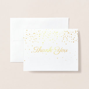 Cartões de agradecimentos Dourado