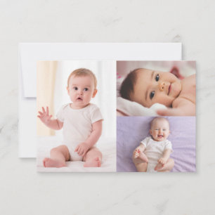 Cartões de agradecimentos Dourado de Batismo de 3 