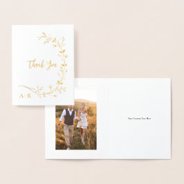 Cartões de agradecimentos Dourado De Casamento De