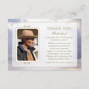 Cartões de agradecimentos Dourado de simpatia por