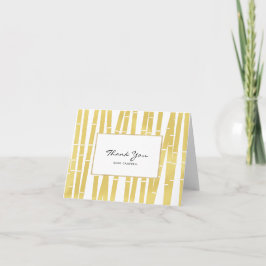 Cartões de agradecimentos Dourado moderno de Bambo