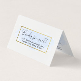 Cartões de agradecimentos Dourado moderno de cor a