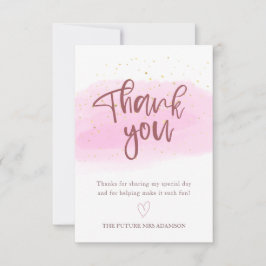 Cartões de agradecimentos Dourado para Chá de pane