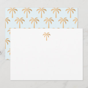 Cartões de agradecimentos Dourado Tropical Palm Tr