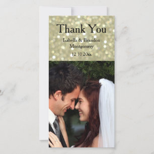 Cartões de agradecimentos Dourados glamoroso