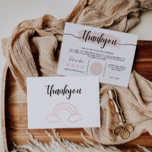 Cartões de agradecimentos editável para pequenas e