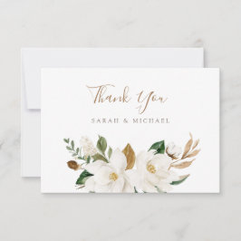 Cartões de agradecimentos Elegante bege Neutro Flo