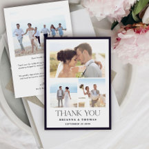 Cartões de agradecimentos Elegante De Casamento De