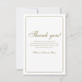 Cartões de agradecimentos Elegante de Casamento Do