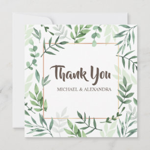 Cartões de agradecimentos Elegante de Casamento Ve