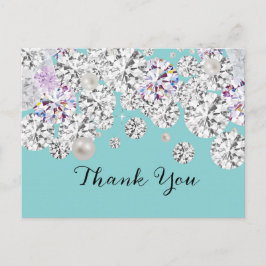 Cartões de agradecimentos elegante do Diamond