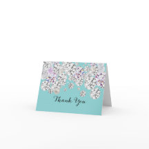 Cartões de agradecimentos elegante do Diamond