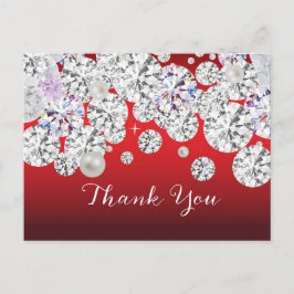 Cartões de agradecimentos elegante do Diamond