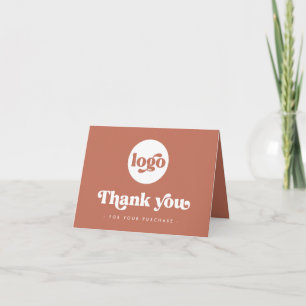 Cartões de agradecimentos elegante do logotipo ret