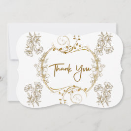 cartões de agradecimentos elegante do quadro do ou