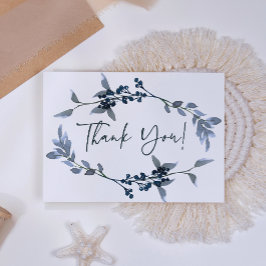 Cartões de agradecimentos Elegante Floral Verde da