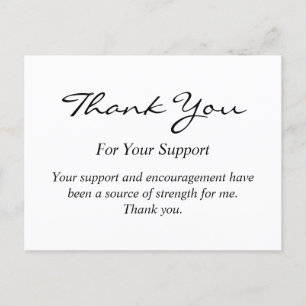 Cartões de agradecimentos Elegante para suporte