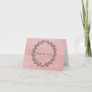 Cartões de agradecimentos Elegante Rosa