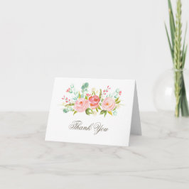 Cartões de agradecimentos elegantes do jardim de