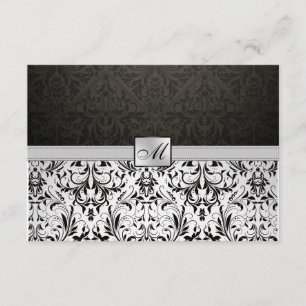 Cartões de agradecimentos elegantes do monograma