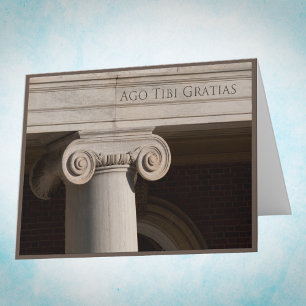 Cartões de agradecimentos em latim