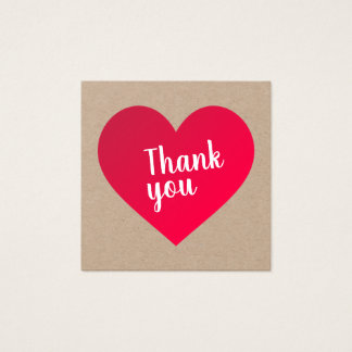 Cartões de agradecimentos em papel Premium Kraft.