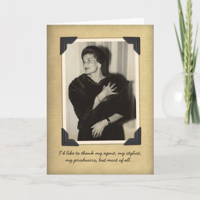 Cartões de agradecimentos Engraçado Vintage (Frente)