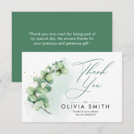 Cartões de agradecimentos Eucalyptus Greenery mini