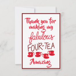 Cartões de agradecimentos Fabuloso 40