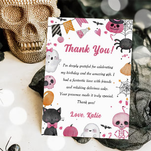 Cartões de agradecimentos Fantasma Cute de Feliz H