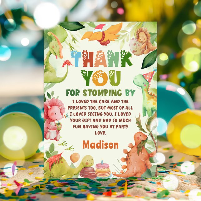 Cartões de agradecimentos Festa de aniversário Din (Criador carregado)