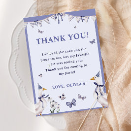 Cartões de agradecimentos Festa de aniversário do 