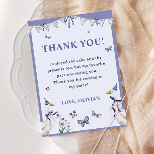 Cartões de agradecimentos Festa de aniversário do