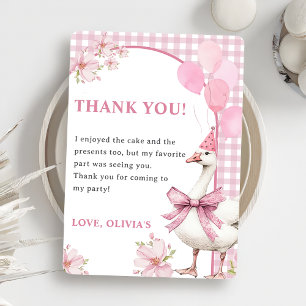Cartões de agradecimentos Festa de aniversário do 