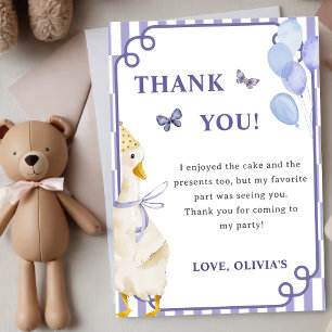 Cartões de agradecimentos Festa de aniversário do 