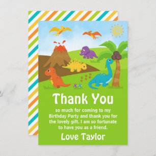 Cartões de agradecimentos Festa de aniversário dos