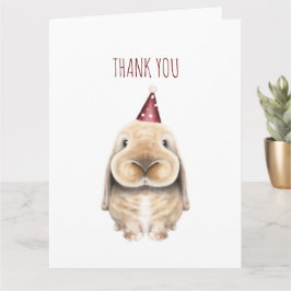 Cartões de agradecimentos fino de coelho digital