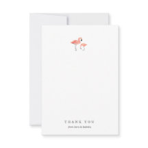 Cartões de agradecimentos Flamingo
