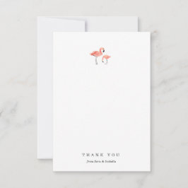 Cartões de agradecimentos Flamingo