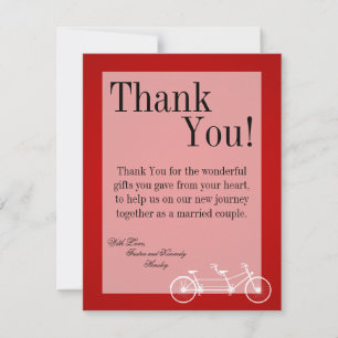 cartões de agradecimentos FLAT 4x5 - Bike Red Dupl