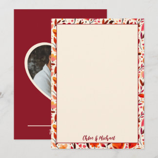 Cartões de agradecimentos Flat Blooms Sensível