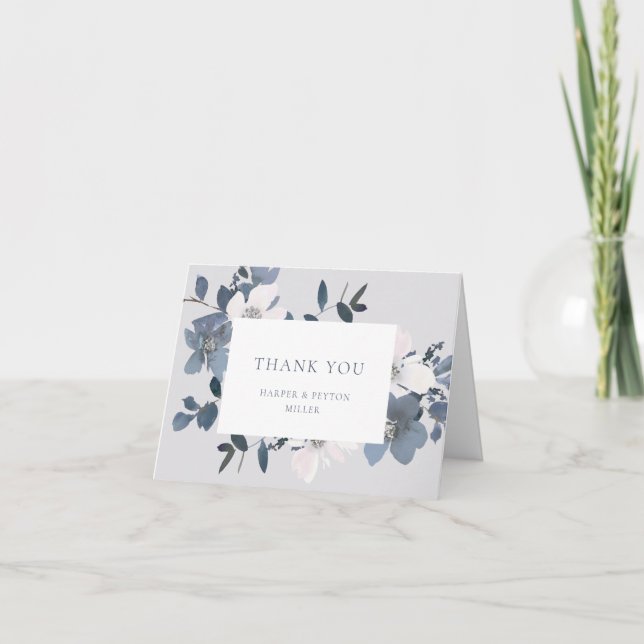 Cartões de agradecimentos Flat de Amor de Jardim (Frente)