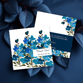 Cartões de agradecimentos Flat de Flores Selvagens