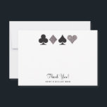 Cartões de agradecimentos Flat Glitter de Silver e<br><div class="desc">Seu casamento de Las Vegas foi um sonho,  agora não se esqueça de enviar suas notas de agradecimento sobre a marca do Sr. e da Sra. Stationery! Perfeito para depois de um casamento ou elopemento em Vegas,  esses cartões de nota plana apresentam falso brilho prateado e naias pretas.</div>