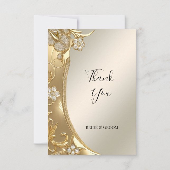 Cartões de agradecimentos flexível do Ornamentado  (Frente)