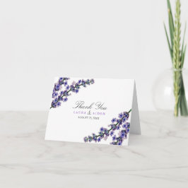 Cartões de agradecimentos florais do casamento da
